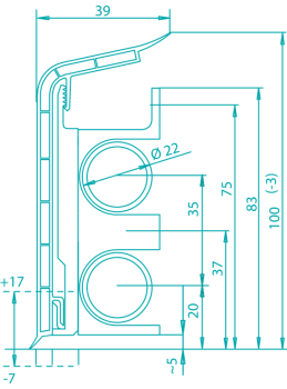 Heizrohrverkleidung 90 mm Plus weiß